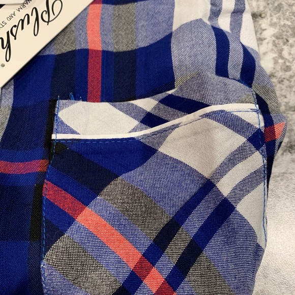 New Revolve/Shopbop Plush Plaid PJ Set. XS - Picture 10 of 13